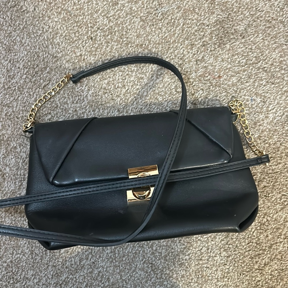 Black purse - long shoulder strap
